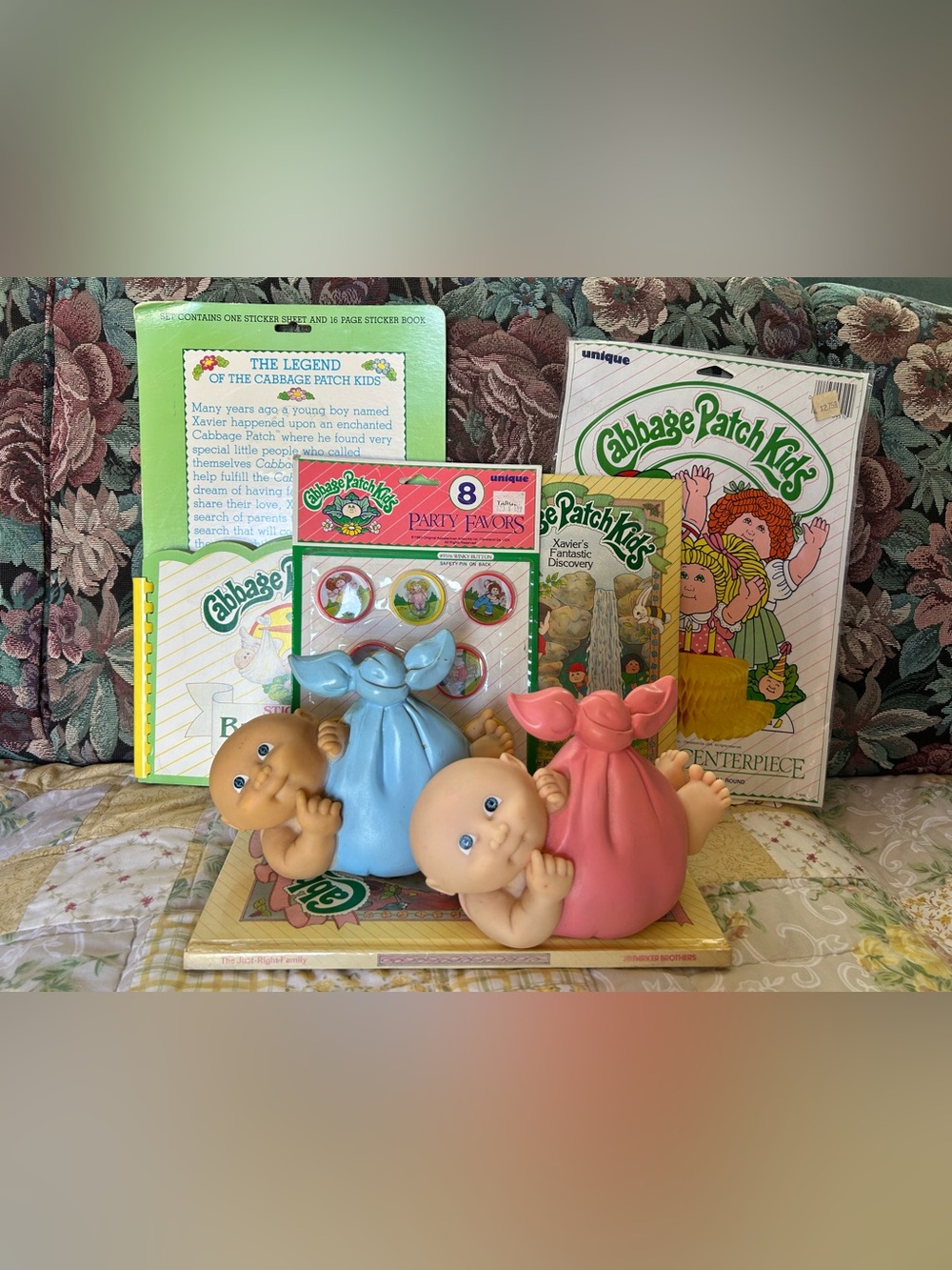 Bundle of Vintage Cabbage Patch Kids baby boy & girl books
